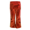 thumbnail image 4 of RMGVDSD Girls' Shiny Metallic Pants Children's Bright Flared Pants Party Dance Folk Dance Fishtail Pants Loose Trendy Sweatpants For 11-12 Years, 4 of 4