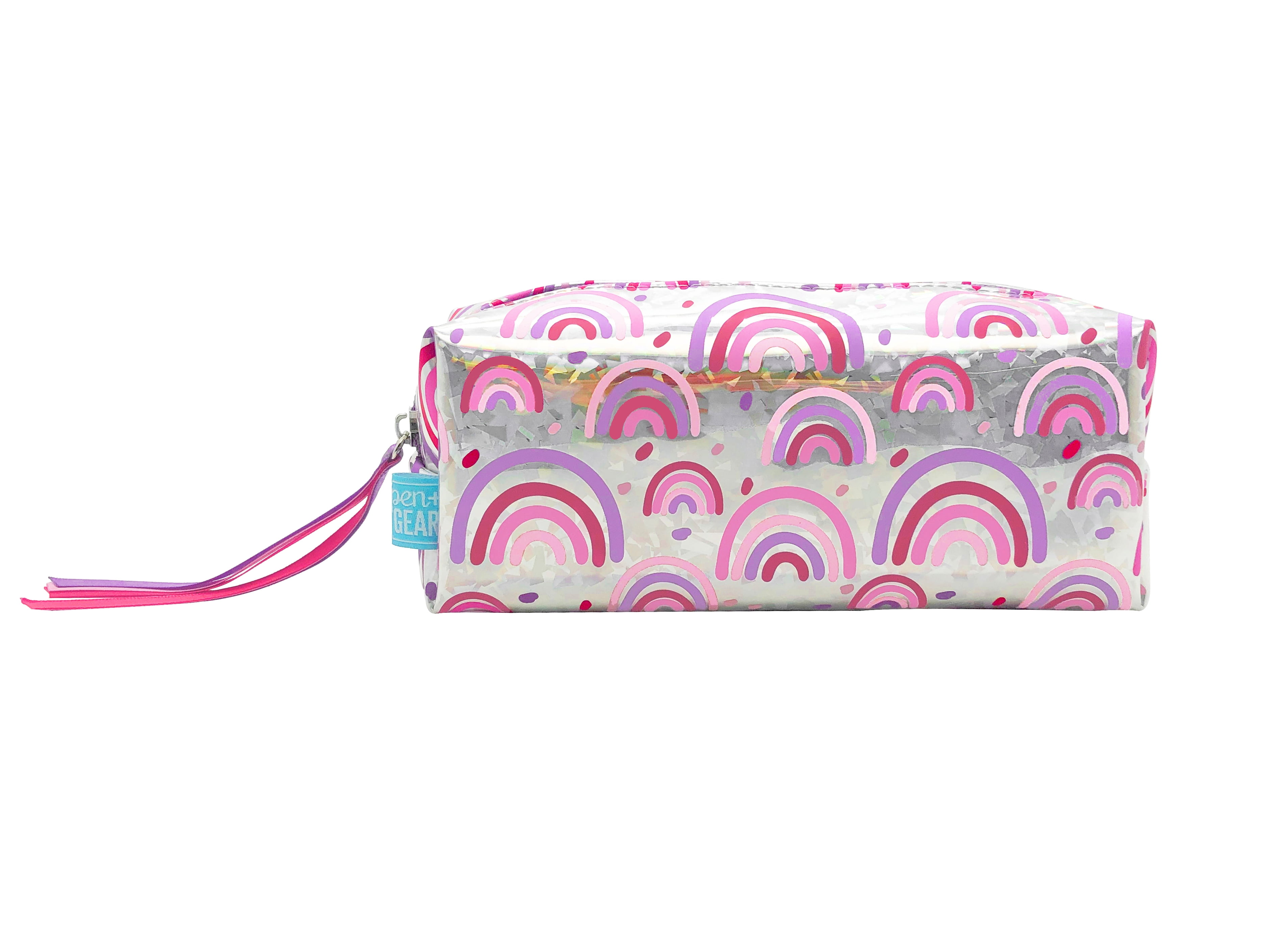 Pen + Gear Holographic Rainbow Design Pencil Pouch, Rainbow Ribbon Puller, Multi-color