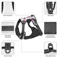 thumbnail image 3 of Naloa Violets Flowers Pet Harness Vest with Traction Rope, Adjustable No-Choke Dog Vest for Outdoor, Walking - X-Large, 3 of 5