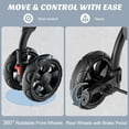 thumbnail image 6 of Gymax Double Pet Stroller for 2 Dogs or Cats w/ 2 Detachable Carriers Safety Belt Gray, 6 of 10