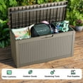 thumbnail image 4 of EASY UP 60 Gallon Resin Deck Box Waterproof Outdoor Storage Box for Patio Furniture Pool Accessories Indoor Storage for Cushion Garden Tools (60 Gallon, GRAY), 4 of 6