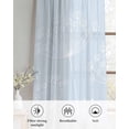 thumbnail image 6 of Blue Dandelion Sheer Curtains 45 Inch Length 2 Panels Set for Living Room/Bedroom, Spring Modern Minimalist Country Flower Kitchen Curtains Grommet Semi-Sheer Curtains Window Treatments 42"x45"x2, 6 of 7