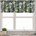 thumbnail image 3 of Ambesonne Floral Valance & Curtain, Botanic Tropic Leaves, 55"x24", Green and White, 3 of 6