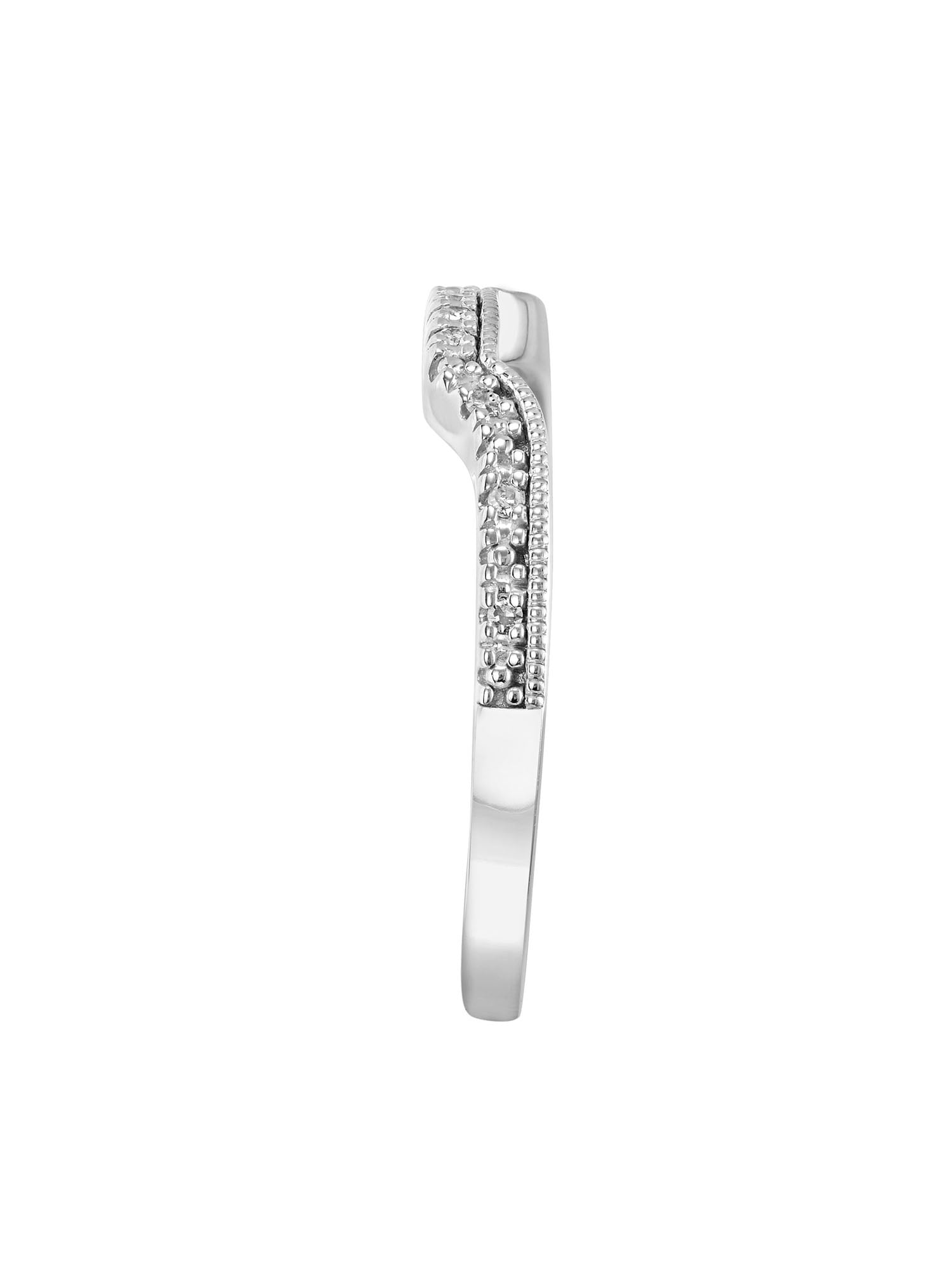 Keepsake 1/4 Carat T.W. Diamond Square Halo 2-Piece Bridal Set in Sterling Silver