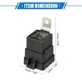thumbnail image 6 of Unique Bargains 2 Pcs Waterproof Relay DC 24V 40A 4 Pin Relay Car Charge Case Universal for Car Durable Plastic Black, 6 of 6