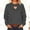 Dark Gray, variant on Womens Solid Color Long Sleeve Sweatshirts Crew Neck Cut Out Front Fitted Casual Dressy Fall Hoodless Sweatshirts M