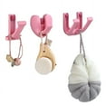 thumbnail image 5 of Three-piece set with letter-folding hidden wall-mounted coat hook (pink), children's wall-mounted coat hook, scarf-hanging coat hook, wallet, key, hat,, 5 of 5