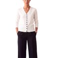 thumbnail image 2 of INSPIRE CHIC Womens Knit Cardigan Sweaters Long Sleeve V Neck Dressy Casual Office Tops Small White, 2 of 6