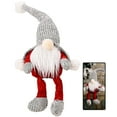 thumbnail image 3 of Cateissary Muñeco sin rostro de Navidad Adornos de Feliz Navidad para el hogar Adorno de Navidad Tejido no tejido Decoración de tela Navidad Kits de decoración para fiestas Gris S, 3 of 6
