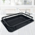 thumbnail image 5 of Yucurem Microwave Baking Tray Bbq Baskets Tools Air Fryer Accessories Kitchen Essentials (Black Rectangle), 5 of 6