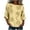 Yellow, variant on DeHolifer T-Shirts for Women Crewneck Casual Floral Printed 3/4 Sleeve Lightweight Casual Loose Tee Tops Mint Green S