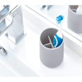 thumbnail image 2 of InterDesign Soporte para cepillos de dientes normales, cepillos giratorios y pasta de dientes The Cade Collection - 3" x 3" x 4. 5" gris mate, 2 of 5