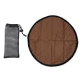 thumbnail image 1 of Cojín circular para exteriores marrón, portátil, plegable, con asiento y tapete aislante térmico para acampar, pescar y hacer picnics, 1 of 8