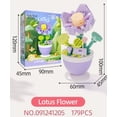 thumbnail image 3 of 179PCS Lotus Flower Blocks, Flower Building Block Sets, Plants and Succulent Toys, Building Block Flowerpot For Botanical Collection Birthday Gift Valentine's Day Gifts, 3 of 11