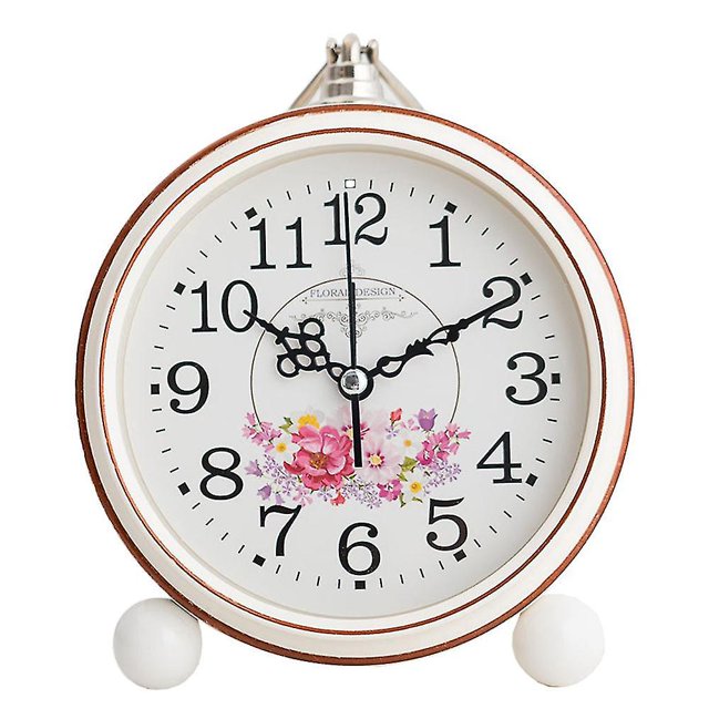 Reloj despertador con batería colgante Vintage, luz nocturna de Metal, mesa súper silenciosa, reloj de cuarzo para escritorio