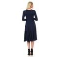 thumbnail image 3 of Pastel by Vivienne Women's Fit and Flare Midi Dress Navy Small, 3 of 3