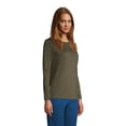 thumbnail image 3 of Lands' End Women's Relaxed Supima Cotton Long Sleeve Crewneck T-Shirt, 3 of 3