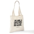 thumbnail image 6 of CafePress - Buddha Quote The Mind Is Everything Tote Bag - Unisex Canvas Tote Bag, Beige, 1-Piece, 6 of 6