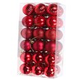 thumbnail image 2 of Advancent Bolas colgantes de Navidad de 36 Uds. De 4cm, bolas de decoración de árbol de Navidad, bolas colgantes multicolores con purpurina Kits de decoración para fiestas Rojo, 2 of 6