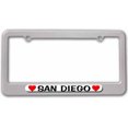 thumbnail image 1 of San Diego Love with Hearts License Plate Frame, 1 of 1