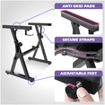 thumbnail image 4 of Liquid Stands Keyboard Stand and Bench Set - Portable Heavy Duty Digital Piano Stand for 54-88 Key Electric Pianos & Adjustable Piano Bench, Chair, Seat, Stool - Keyboard Music Accessories (Black), 4 of 7