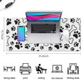 thumbnail image 5 of Long Mouse Pads for Desk,Pet Paw Print and Bone Desk Mats on Top Of Desks, Desk Mouse Pad Extra Large with 3mm Non-Slip Base and Stitched Edge for Gaming,Office,Work,Home 35.4"x15.7", 5 of 6