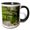 Black/White, variant on 3drose, Florida. Garden with Palm Trees and Live Oak Covered in Spanish Moss., 15oz Mug
