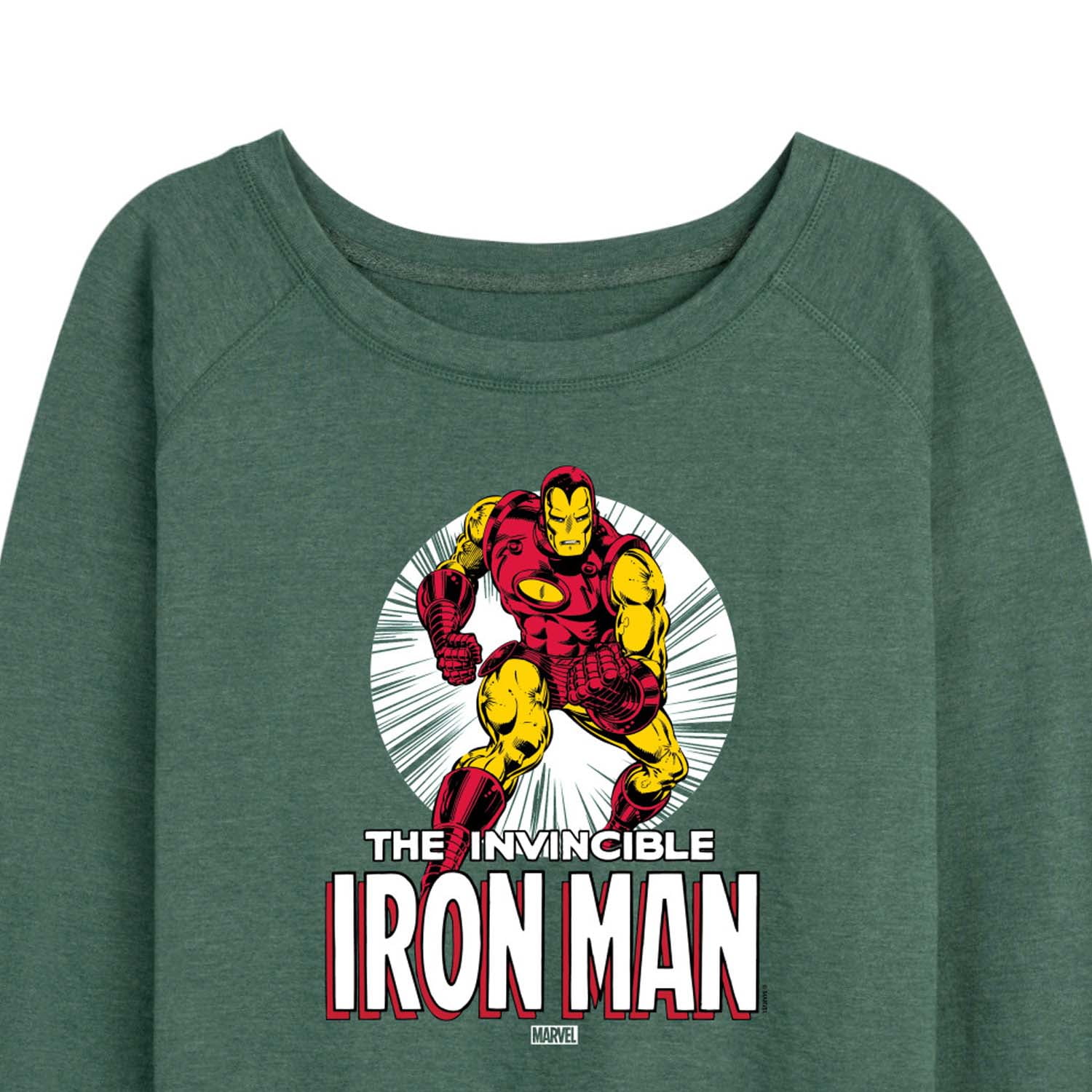 Marvel Iron Man - The Invincible Iron Man - Women's French Terry Pullover Long Sleeve Shirt