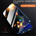 thumbnail image 4 of Adecuado para iPhone 15 Pro Max Anti-peep Goggles Doble hebilla Magneto Funda para teléfono móvil Apple 14 Funda protectora de metal, 4 of 5