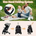 thumbnail image 6 of RICHYOUNG Folding Baby Stroller with Mosquito Net,Storage Basket,Adjustable Backrest/Canopy,Cup Holder(Gray), 6 of 11