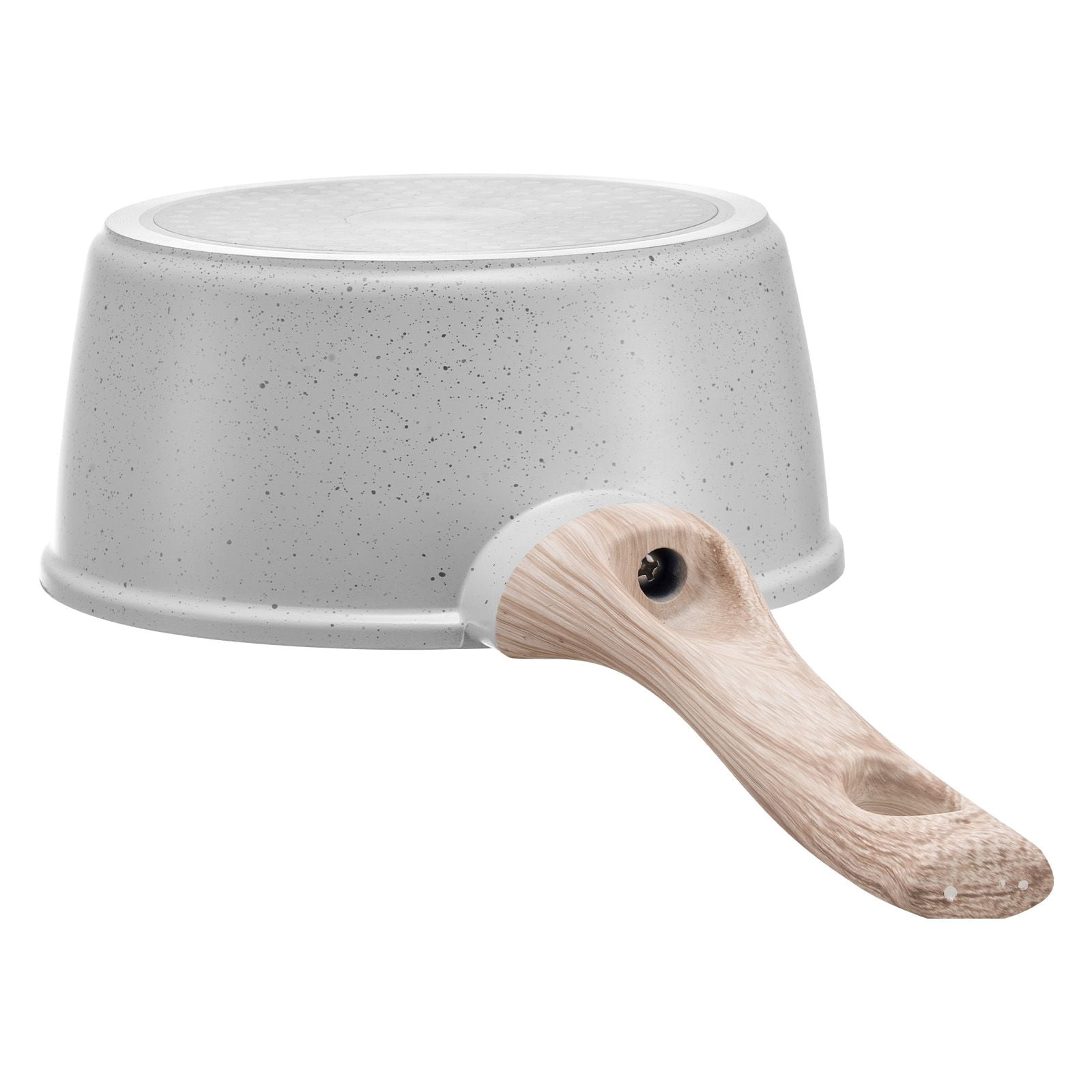 Nonstick Saucepan 1.5QT with Lid, Marble Coating Aluminum Construction, Thickened Body, Ergonomic Handle, Compatible with Gas Electric Induction, Multipurpose Cooking