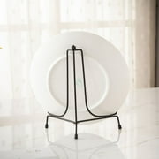 Midewhik Celebration Activ 2 Pack Improved Anti Slip Plate Stands for Display 8 Inch Plate Holder Display Stand Picture Frame Holder Stand Black Easel Stands for Photo Decorative Plate Tablets And