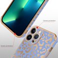 thumbnail image 2 of Funda para iPhone 13 Pro Max con revestimiento de leopardo, elegante y de lujo, con protector de cámara de TPU suave, a prueba de golpes, con esquinas protectoras, color azul claro, 2 of 8