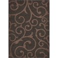 thumbnail image 1 of Unique Loom Botanical Collection Abstract Swirls Transitional Indoor and Outdoor Flatweave Area Rug, 7 x 10 Feet, Chocolate Brown/Black, 1 of 1