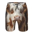 thumbnail image 3 of Honeii Shorts Décontractés pour Hommes avec Imprimé Vache et Papillons, Séchage Rapide, Plage - Petit, 3 of 6