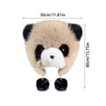 thumbnail image 2 of Soft Plush Cartoon Panda Ear Warmer Hat for Kids Toddler Winter Thick Warm Cute Animal Hat with Ear Flaps, Coffee Brown, 2 of 4