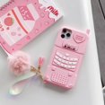 thumbnail image 1 of Bonita funda de teléfono rosa con corazón de amor para niña, carcasa trasera de silicona suave para iphone 14pro Max, 12, 11, 13pro Max, XR, XS Max, 7, 8Plus, Se Fivean unisex, 1 of 2