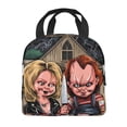 thumbnail image 3 of Lsque Chucky Print Insulated Lunch Bag with Thick Aluminum Foil Lunch Tote Bag with Front Pocket for Men and Women, Ideal for Work, School, Picnics, and Travel, 3 of 8