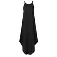 thumbnail image 4 of gakvbuo Maxi Dress For Women With Pockets Strap Boho Sundress Summer Tank Dresses Sleeveless Split Maxi Long Beach T-Shirt Dress With Split Bottom Sundress Travel Vacation Outfits, 4 of 4