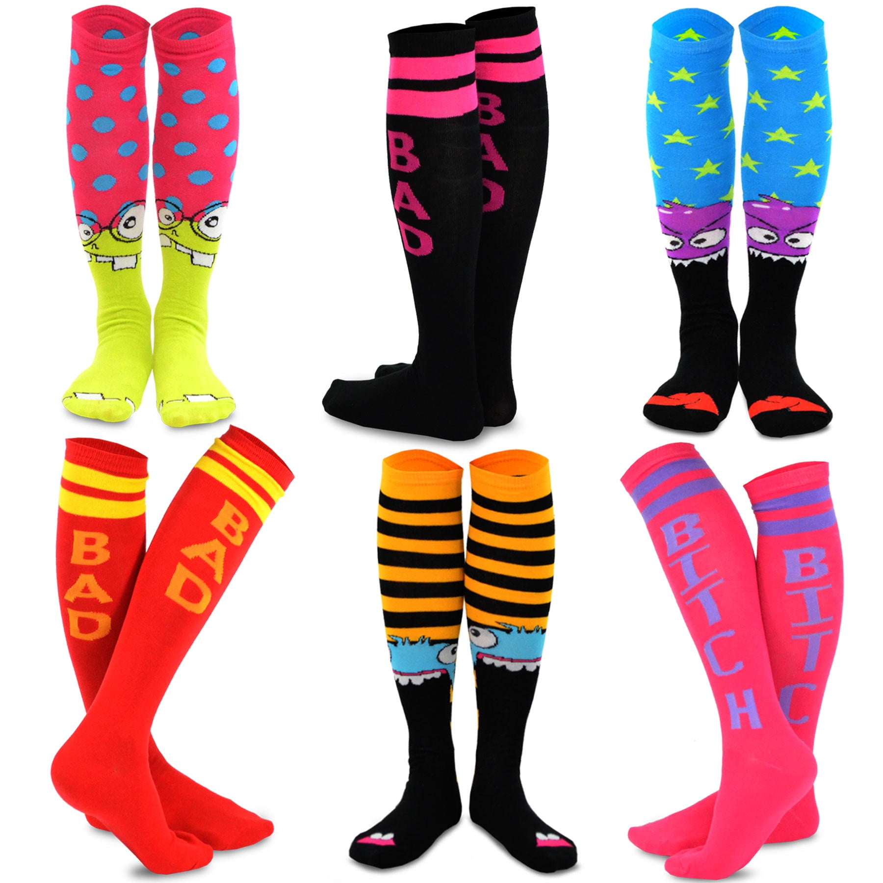 French Fries Cotton Casual Colorful Fun Below Knee High Athletic Socks 