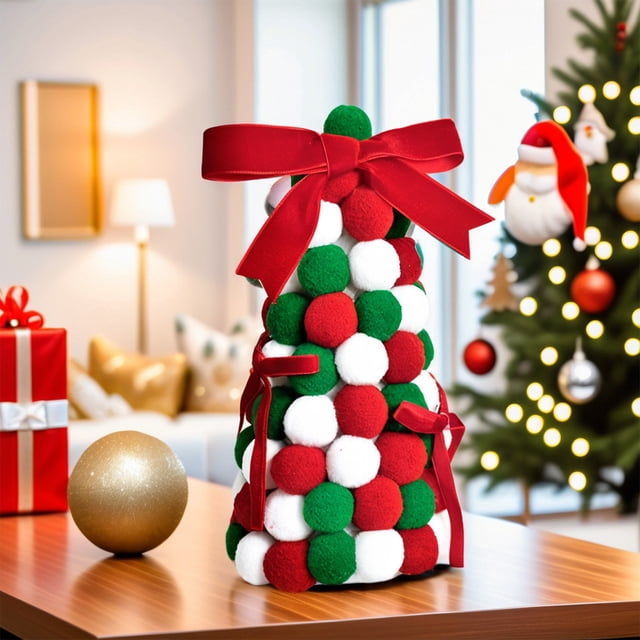 Christmas Velvet Ornaments Christmas Tree Tray Table Shelf Ornaments Scene Decoration Decorations