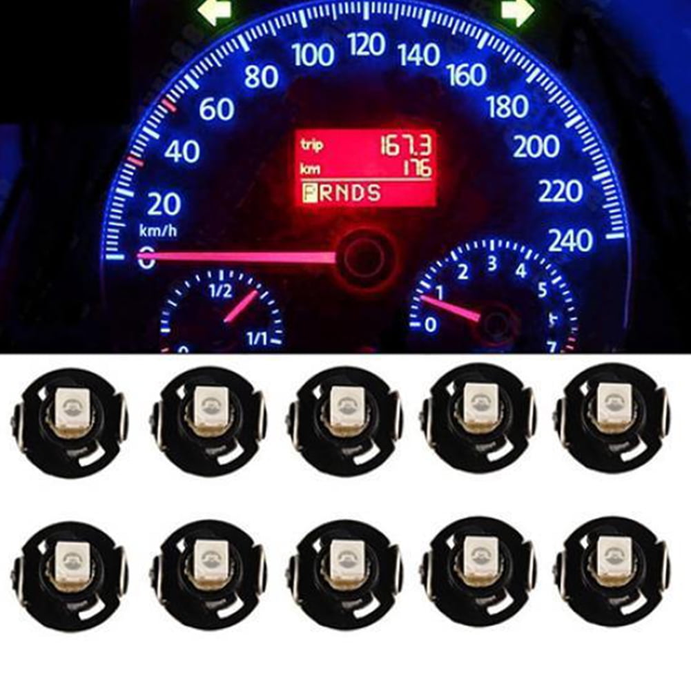 10Pcs T4.2 12V LED Bulb Car Instrument 