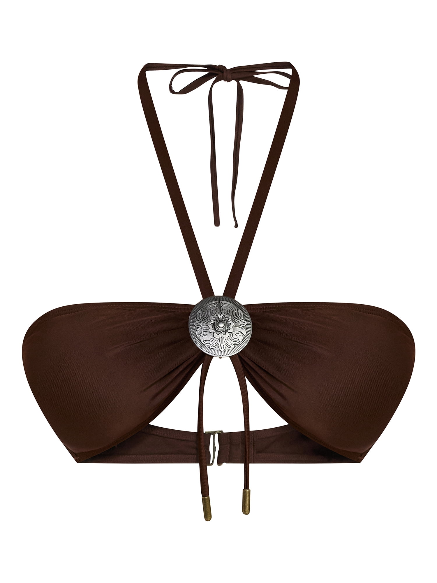 No Boundaries Bolo Tie Halter Bikini Top, Women’s XXS-XXL