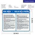 thumbnail image 3 of Bilingual Pool Rules Sign, English Spanish,, 3 of 8