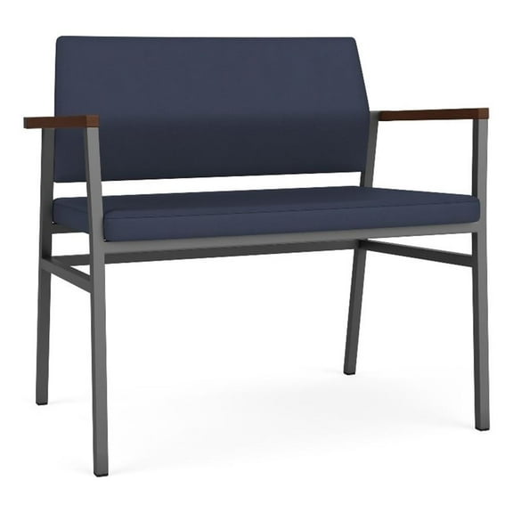 Avon Reception Waiting Bariatric Chair UPH Seat Back / Charcoal Steel / Blue