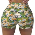 thumbnail image 2 of Haiem Construction Machinery1 No Front Seam Biker Shorts for Women Yoga Workout Gym Bike Shorts with Tummy Control Moisture-Wicking-, 2 of 9