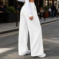 thumbnail image 5 of Ozmmyan 2026 Fleece Wide Leg Sweatpants for Womens High Waist Drawstring Baggy Lounge Pants with Pockets, 5 of 6