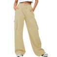 thumbnail image 2 of YLHFASHION Baggy Pants for Women Trendy Casual Pants for Women 2025 Trendy Tnnzeet 3 Pack Women's Wide Leg Pants With Pockets - Casual Loose Yoga（Xl）, 2 of 4