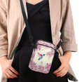 thumbnail image 4 of HELLHERO Hummingbird Flower Adjustable Shoulder Strap Crossbody Bag with Adjustable Shoulder Strap Women Crossbody Bag Stylish Polyester, 4 of 7