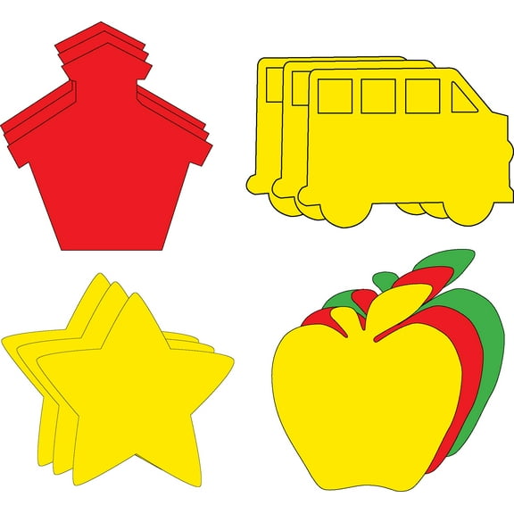 SHAPES ETC. Large Cut-Out Set - School Days